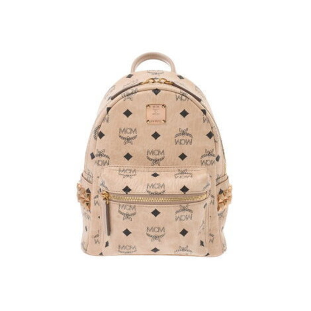 Mcm Mini Backpack Side Studs Beige - image 1